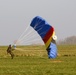 Army belgian paratroopers jumping on Chièvres Air Base