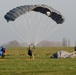 Army belgian paratroopers jumping on Chièvres Air Base