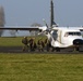 Army belgian paratroopers jumping on Chièvres Air Base