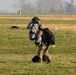 Army belgian paratroopers jumping on Chièvres Air Base