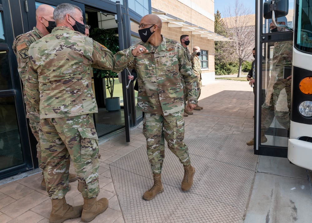 Chief of Staff of the Air Force General Brown Coins and Visits Idaho Guardsmen