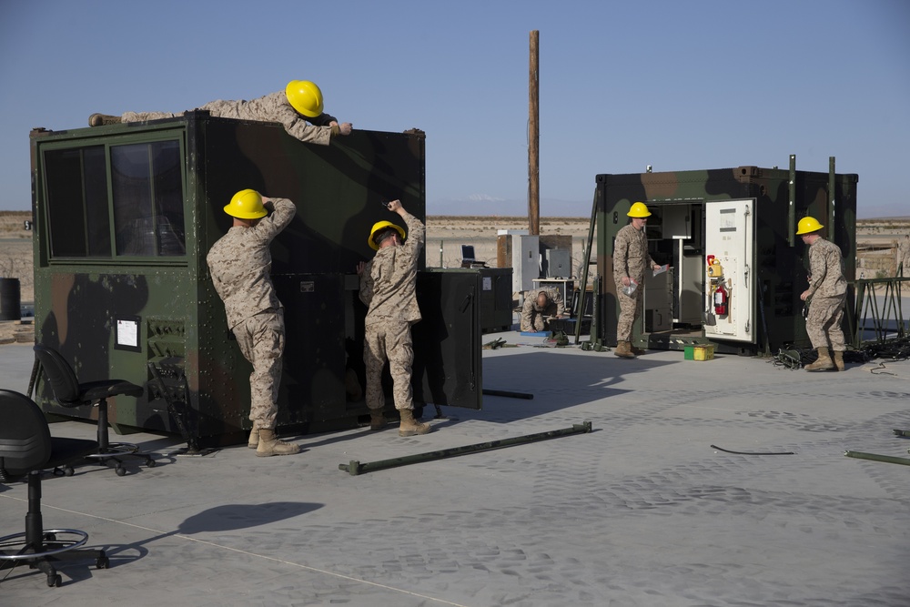 Marines build air traffic control tower