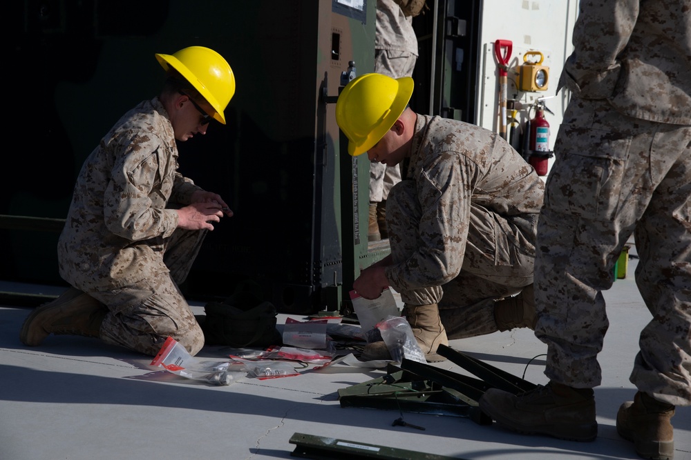 Marines build air traffic control tower