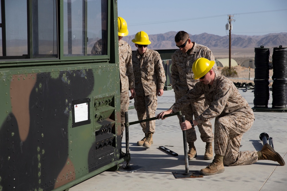 Marines build air traffic control tower