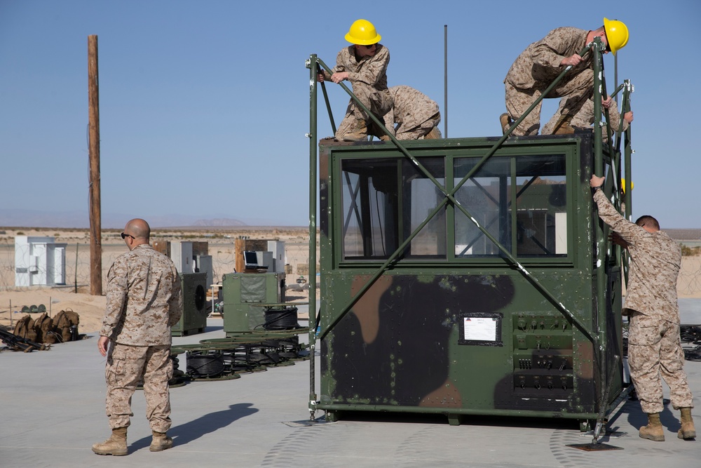 Marines build air traffic control tower