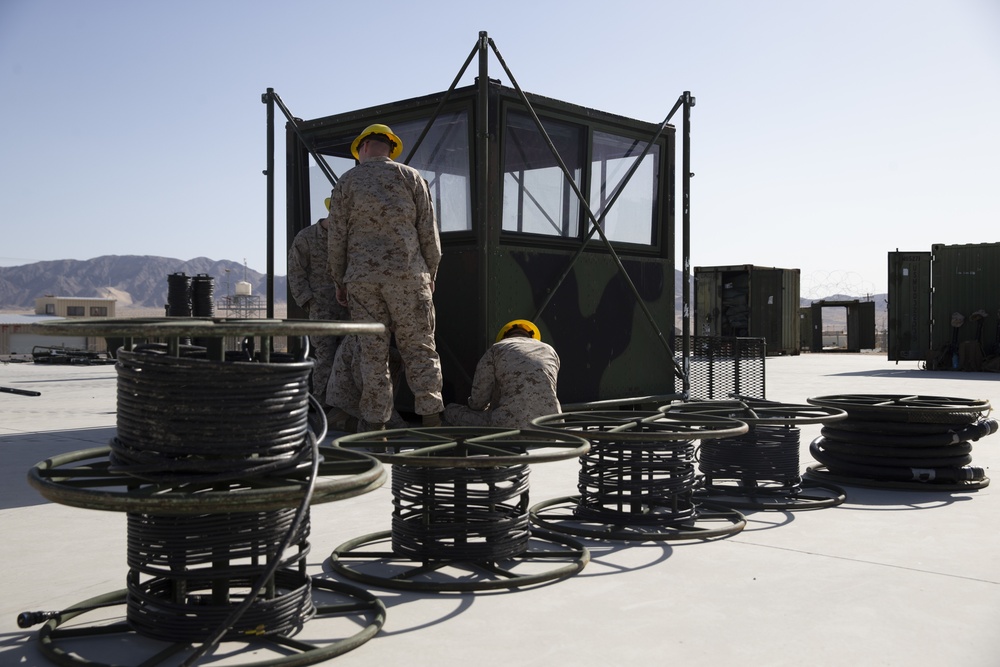 Marines build air traffic control tower