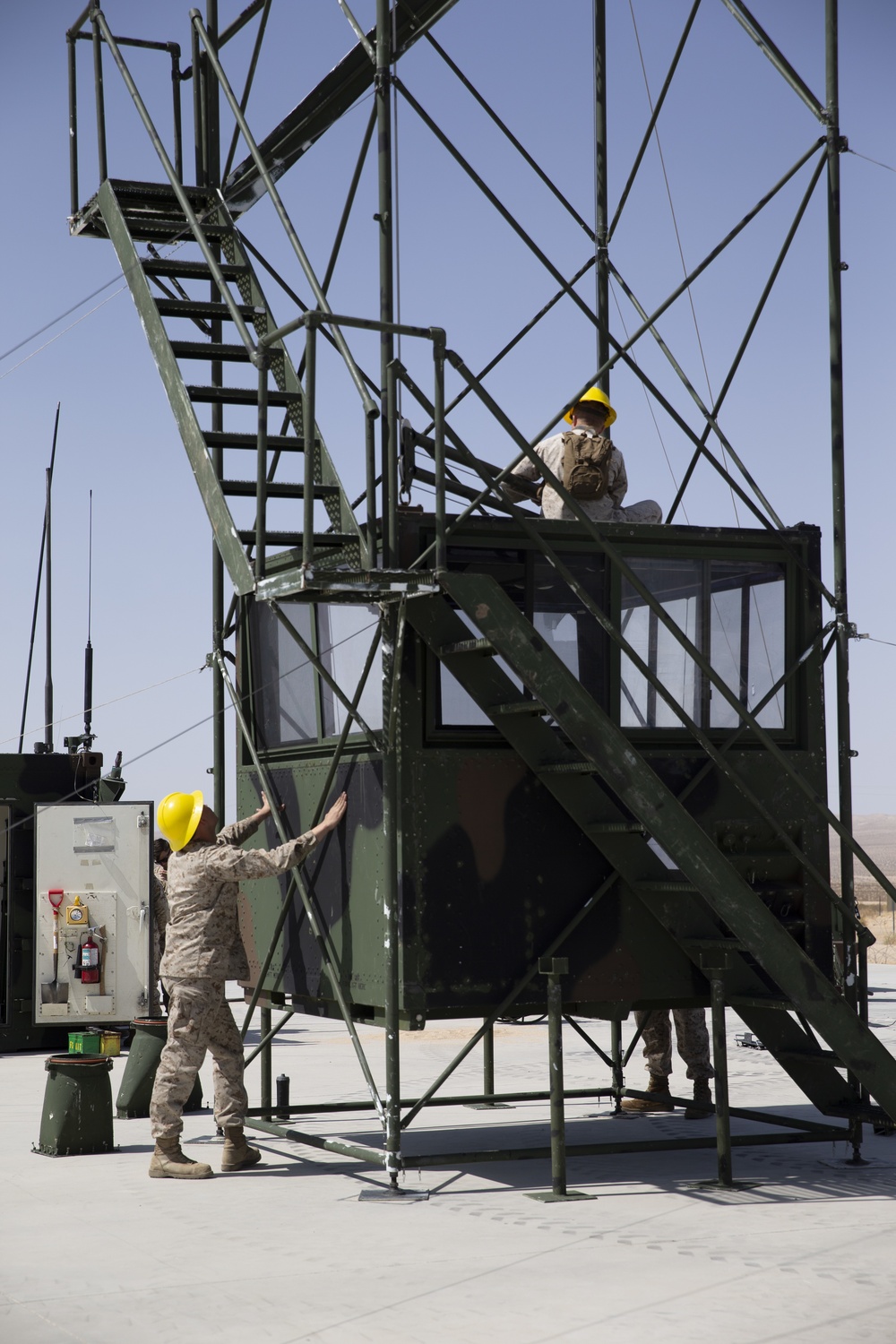 Marines build air traffic control tower