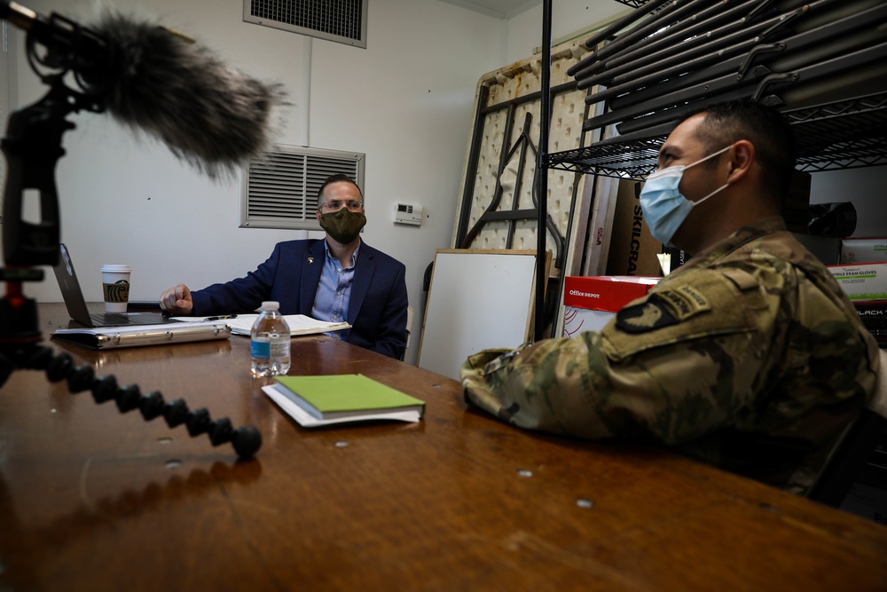 101st Soldiers at the United Center COVID-19 Community Vaccination Center