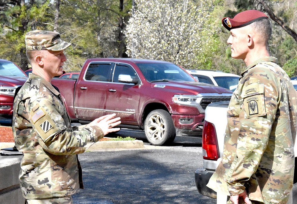 Hilmes talks Army safety during Joint Readiness Training Center visit