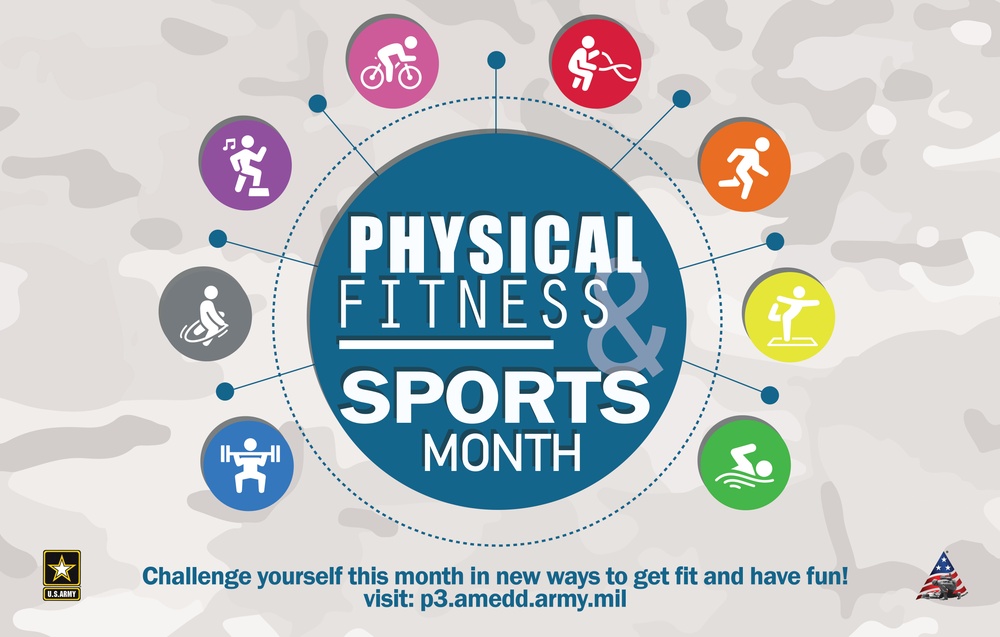 Physical Fitness and Sports Month graphic
