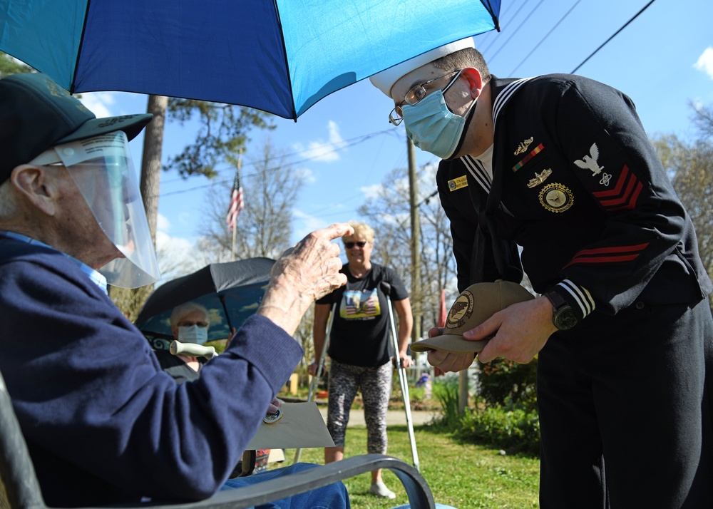 RALEIGH SAILOR VISITS WWII VET