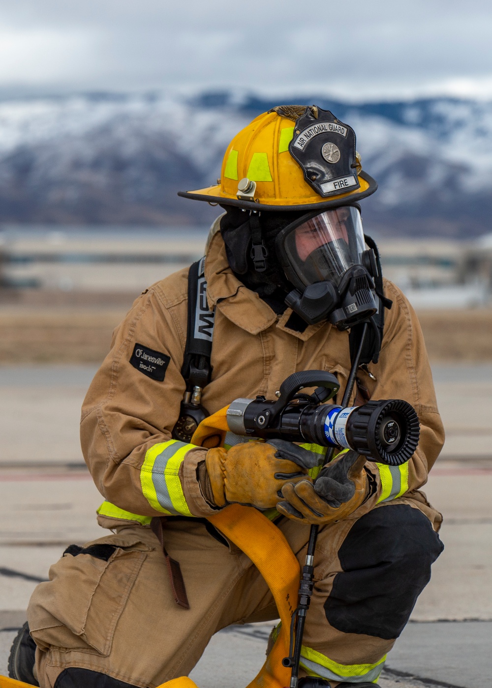 Gowen Field Fire Department Conducts Fire Egress Training