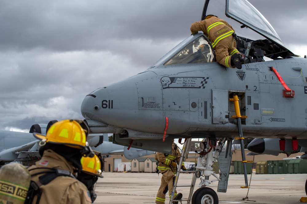 Gowen Field Fire Department Conducts Fire Egress Training