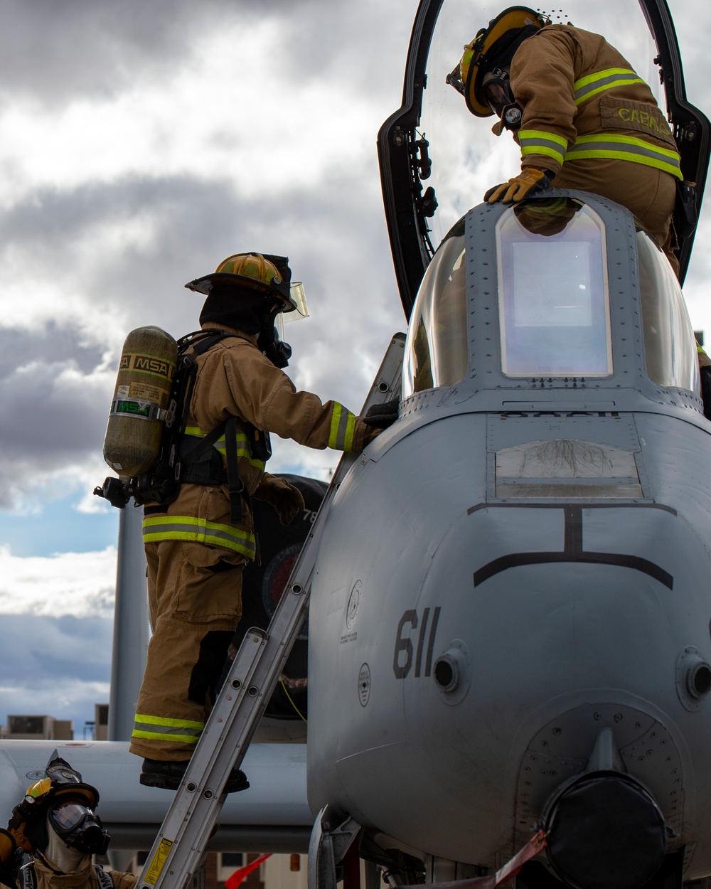 Gowen Field Fire Department Conducts Fire Egress Training