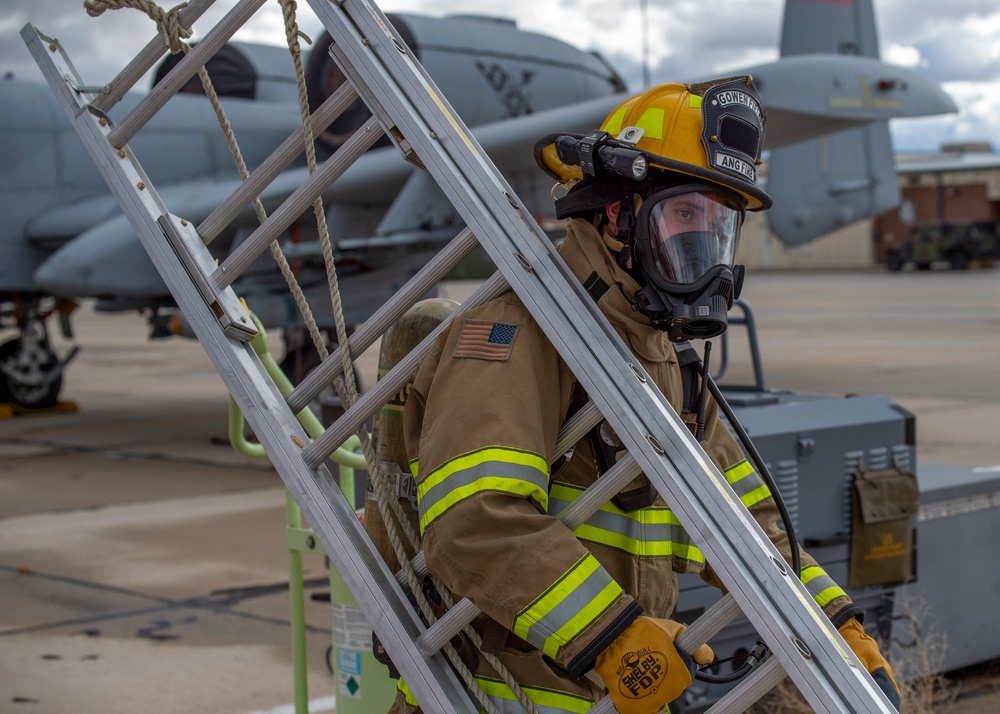 Gowen Field Fire Department Conducts Fire Egress Training