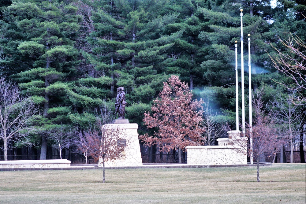 March 2021 views at Fort McCoy's historic Commemorative Area