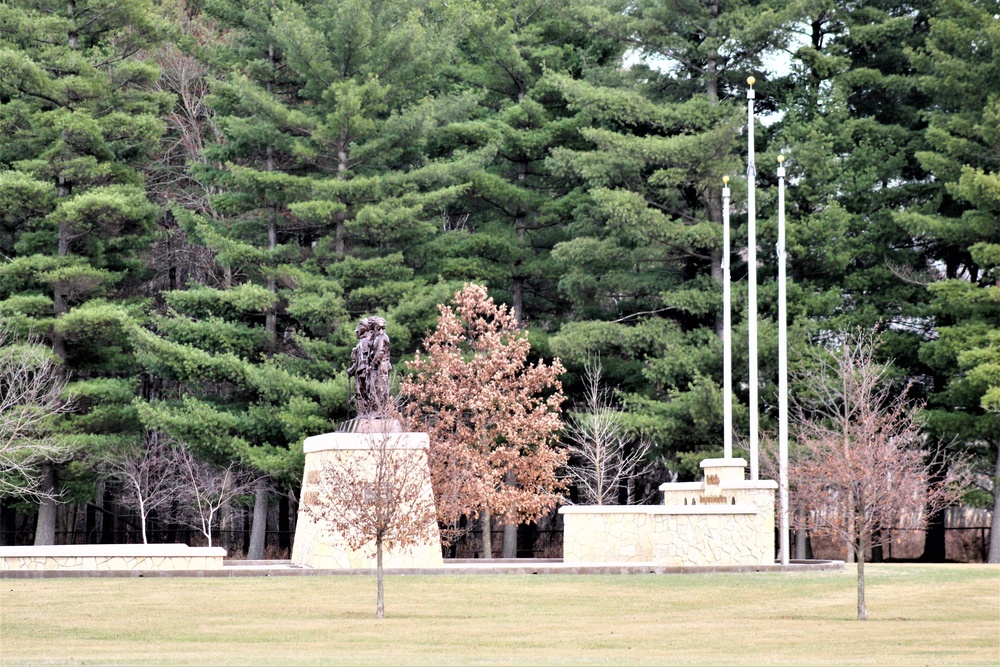 March 2021 views at Fort McCoy's historic Commemorative Area