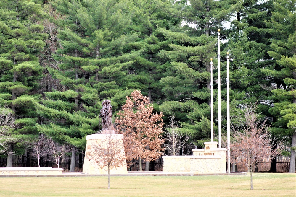 March 2021 views at Fort McCoy's historic Commemorative Area