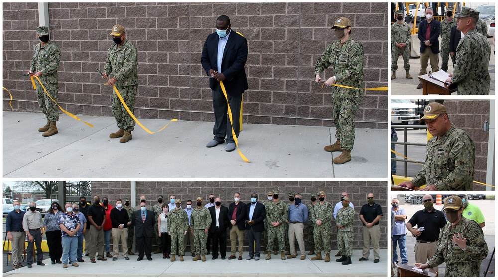 Navy Unveils New Submarine Universal Modular Mast Maintenance Tower with Ribbon-Cutting