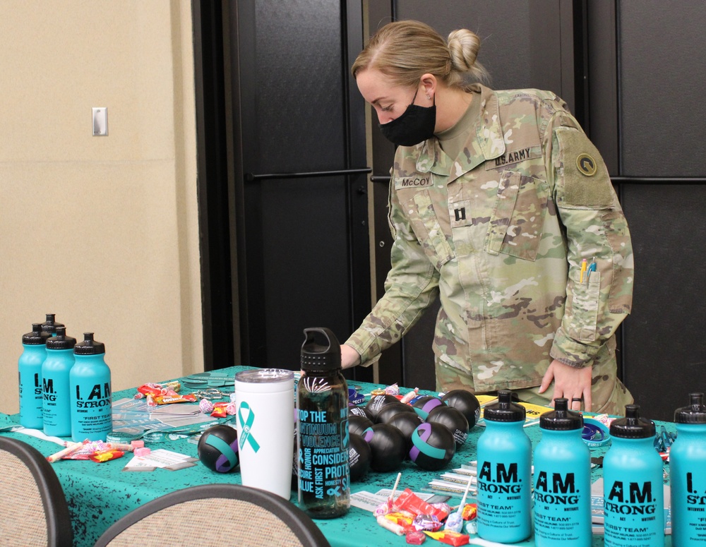 1st TSC and U.S. Army Central kick off sexual assault and prevention month with poet