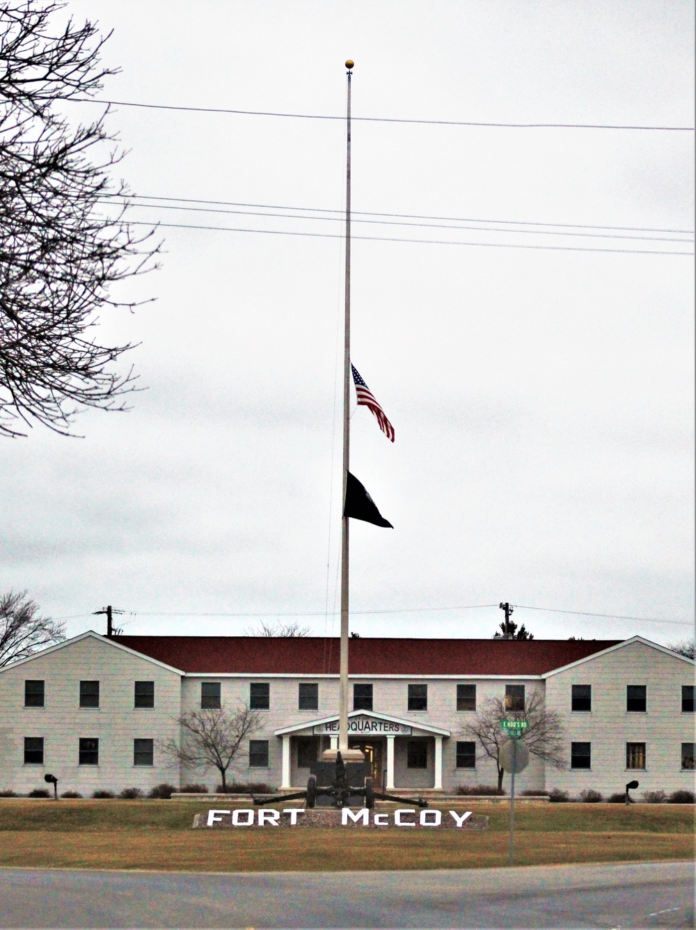 American Flag and Fort McCoy