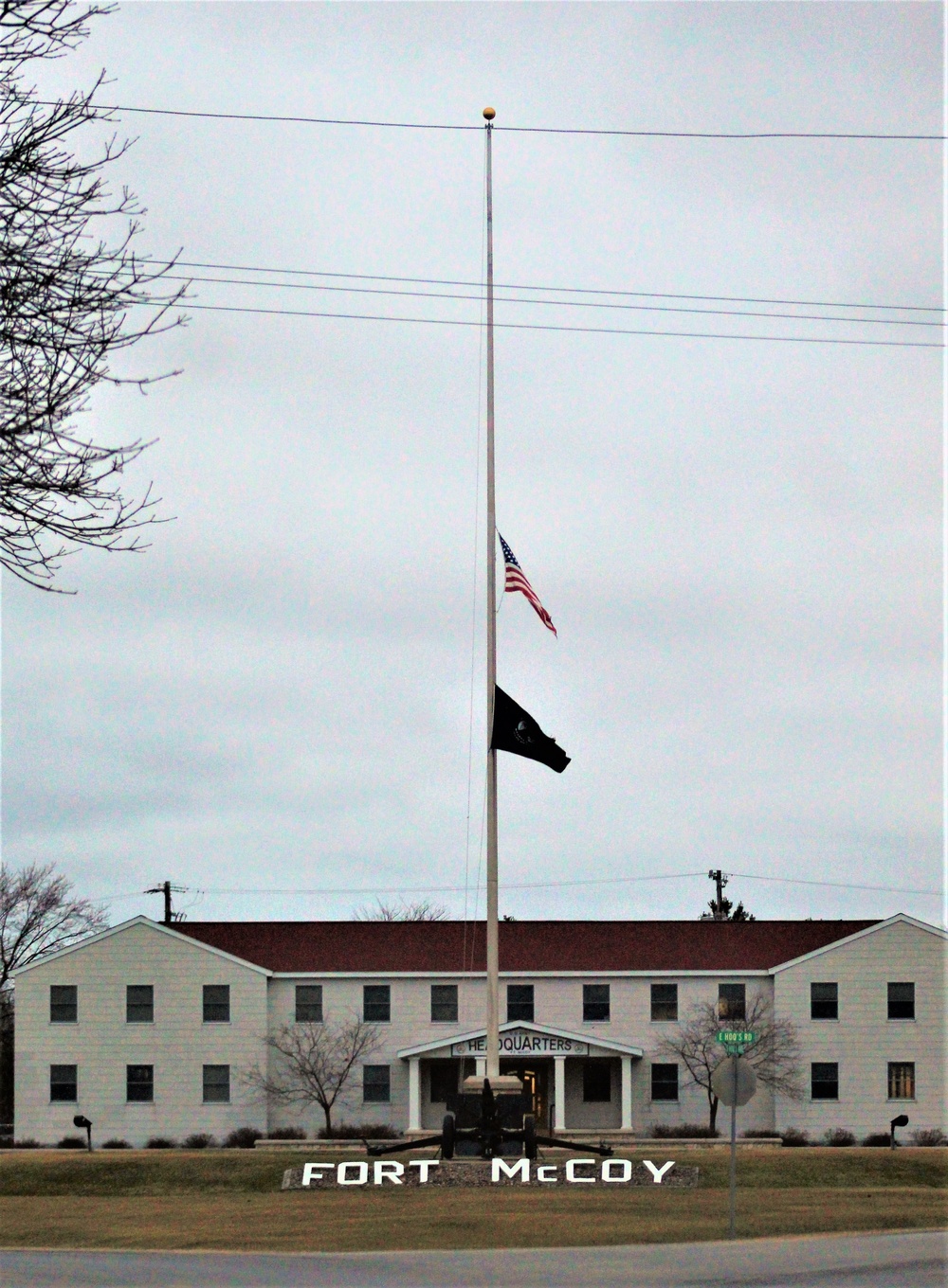 American Flag and Fort McCoy