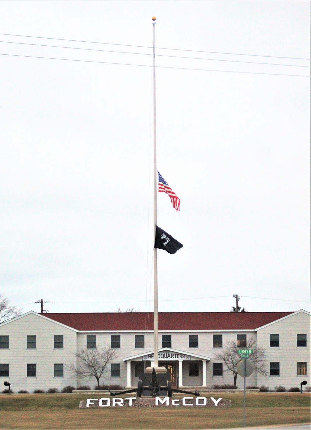 American Flag and Fort McCoy