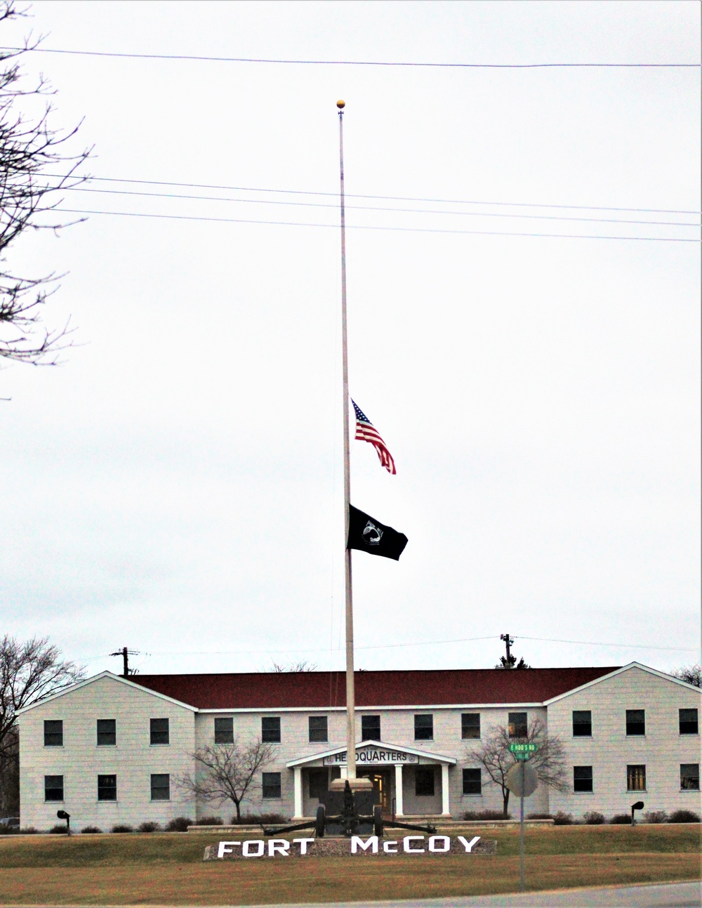 American Flag and Fort McCoy