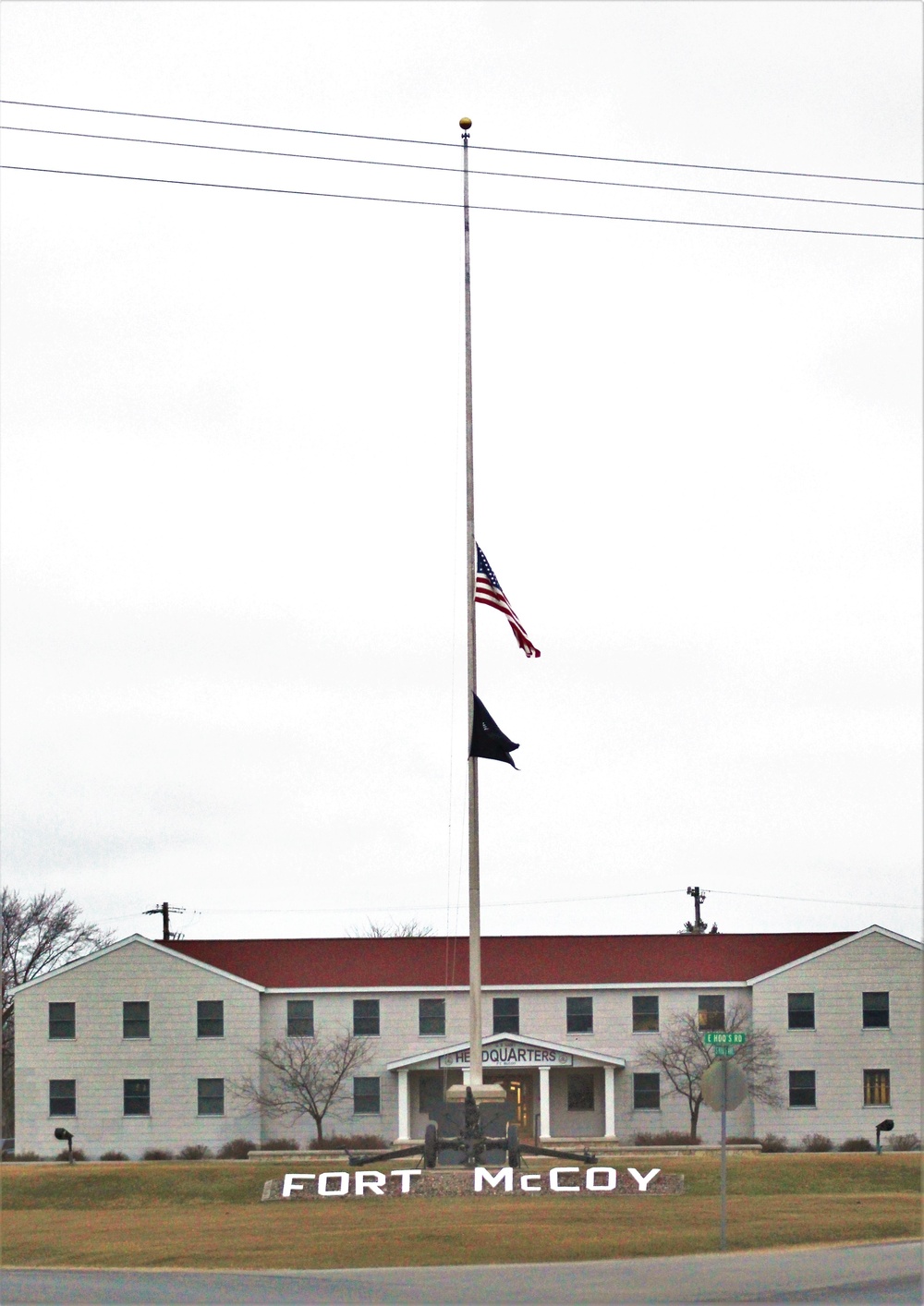 American Flag and Fort McCoy