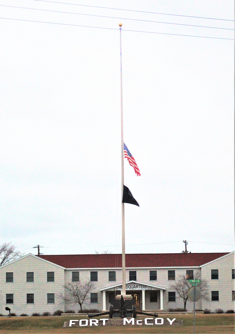 American Flag and Fort McCoy