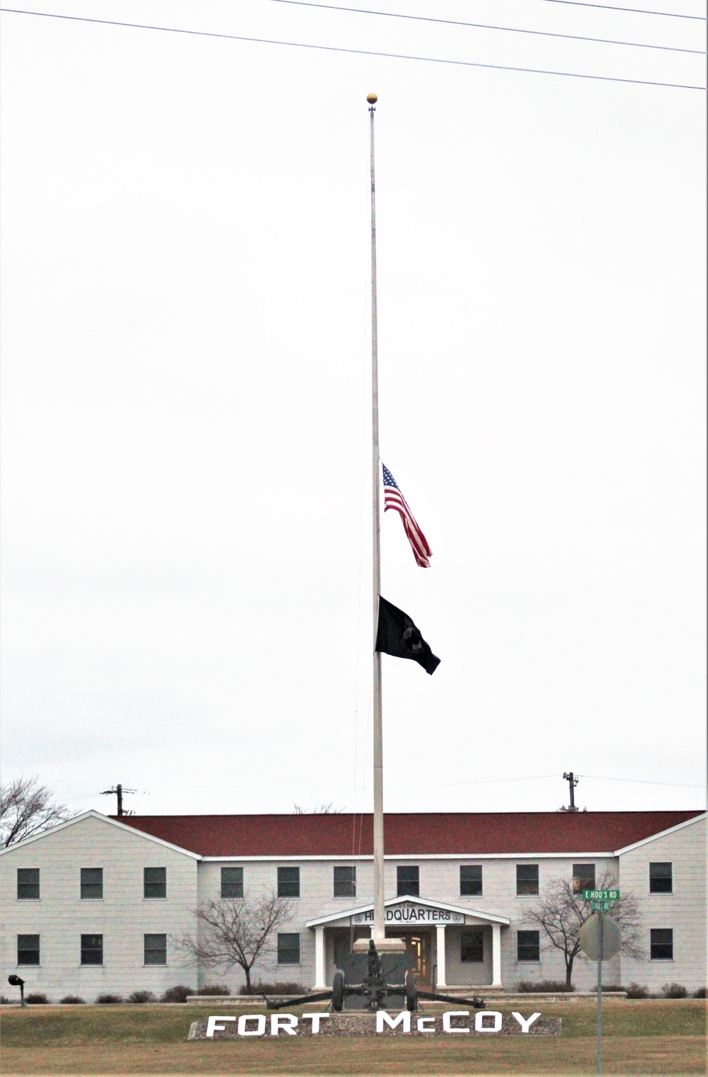 American Flag and Fort McCoy