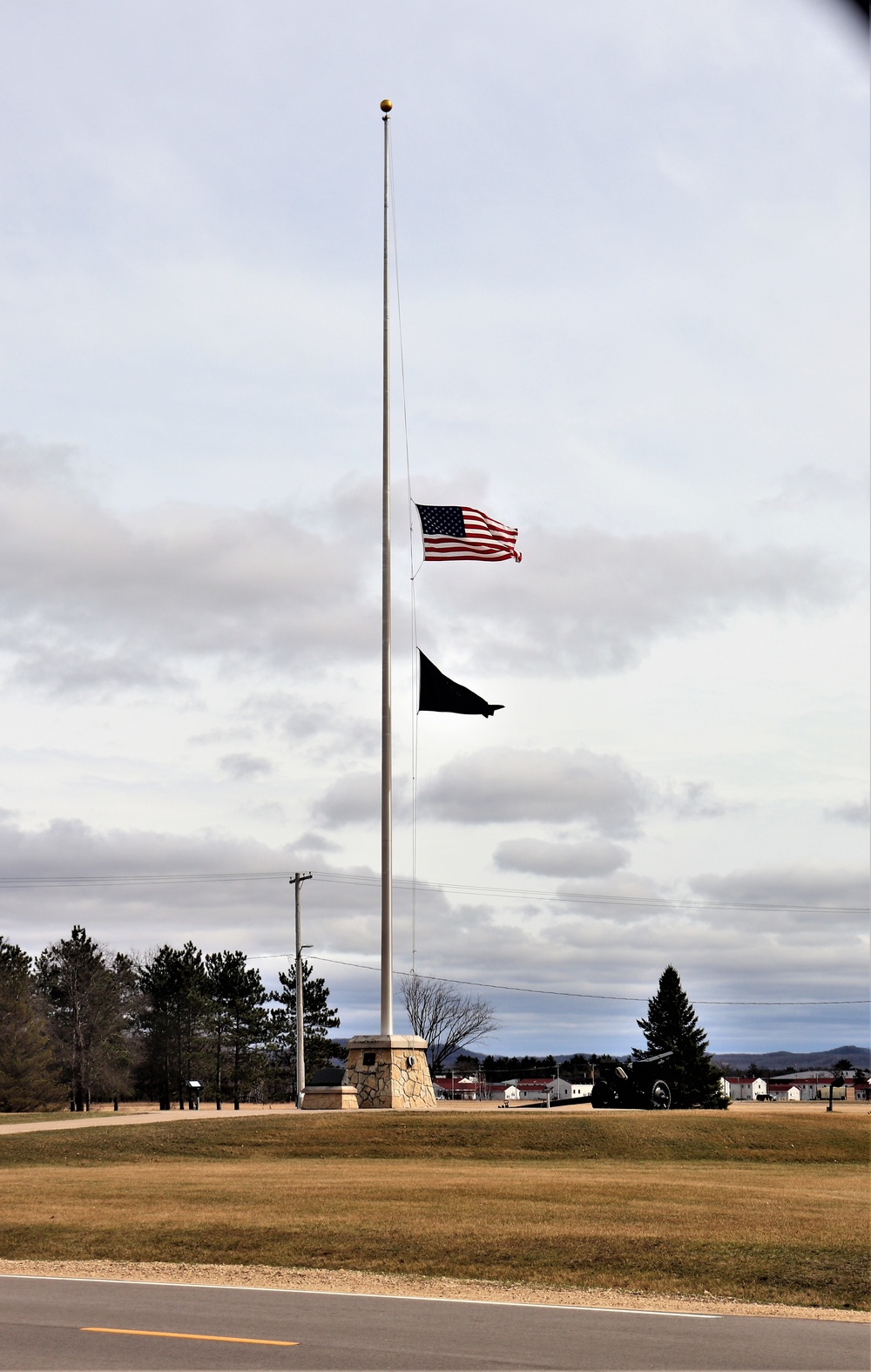 American Flag and Fort McCoy