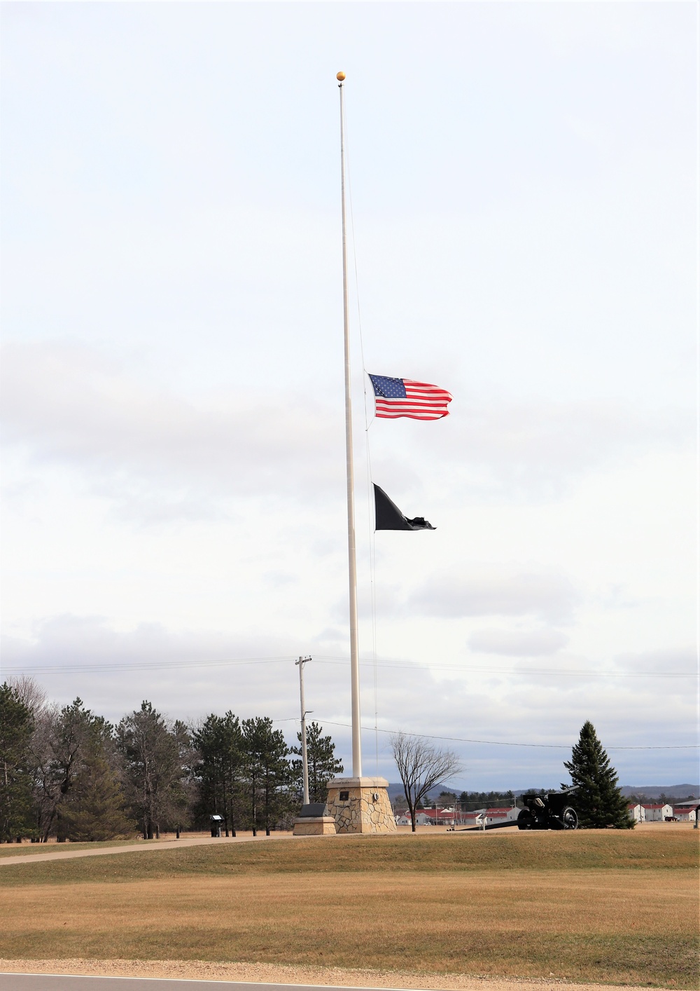 American Flag and Fort McCoy