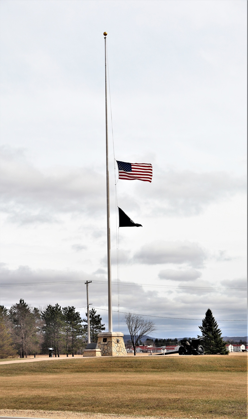 American Flag and Fort McCoy