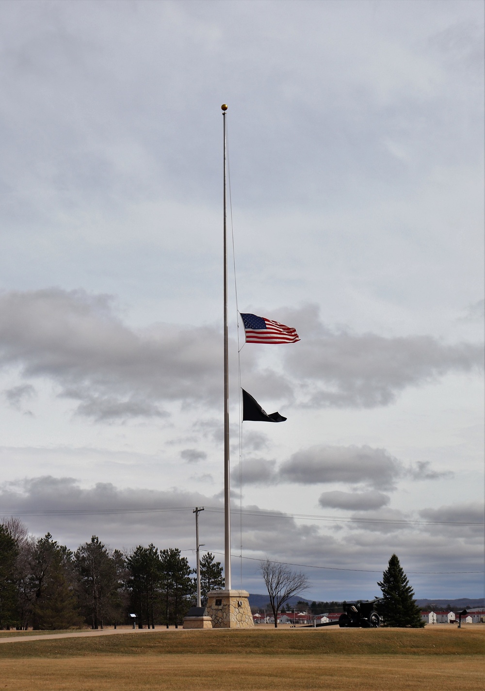 American Flag and Fort McCoy