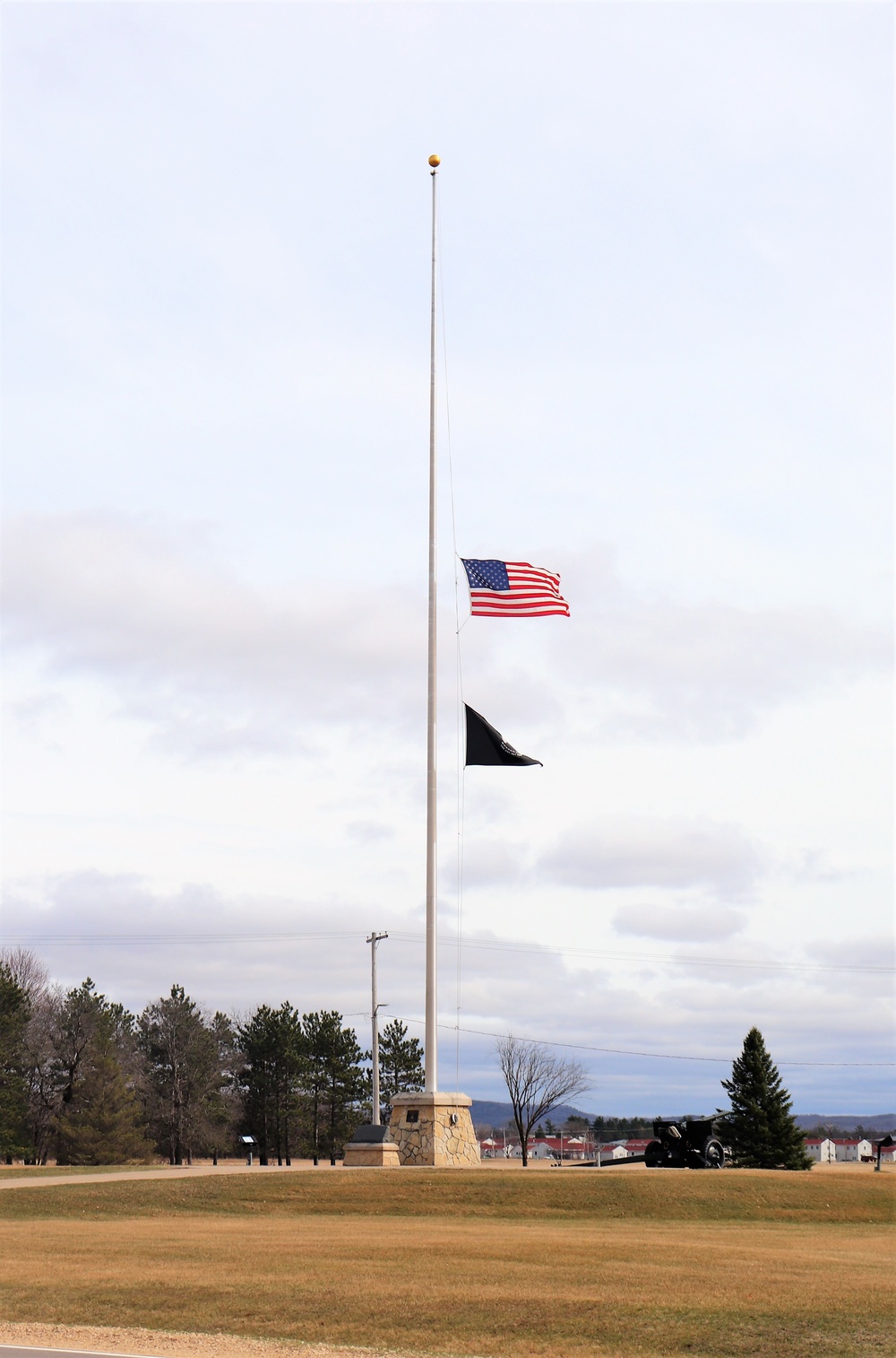 American Flag and Fort McCoy