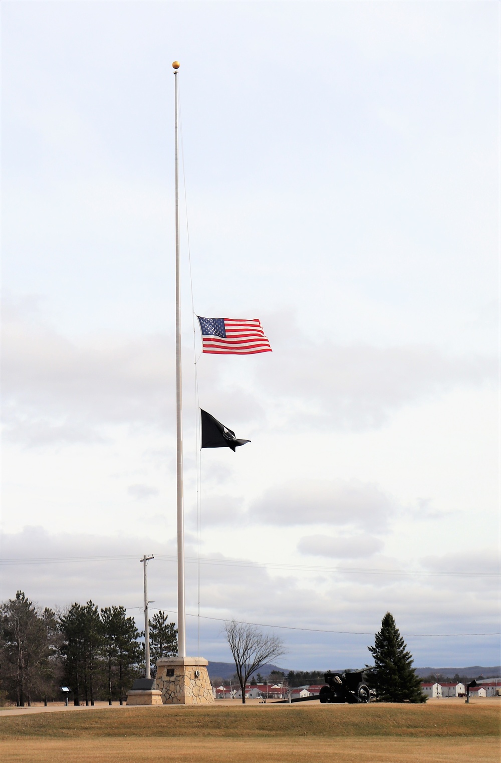 American Flag and Fort McCoy