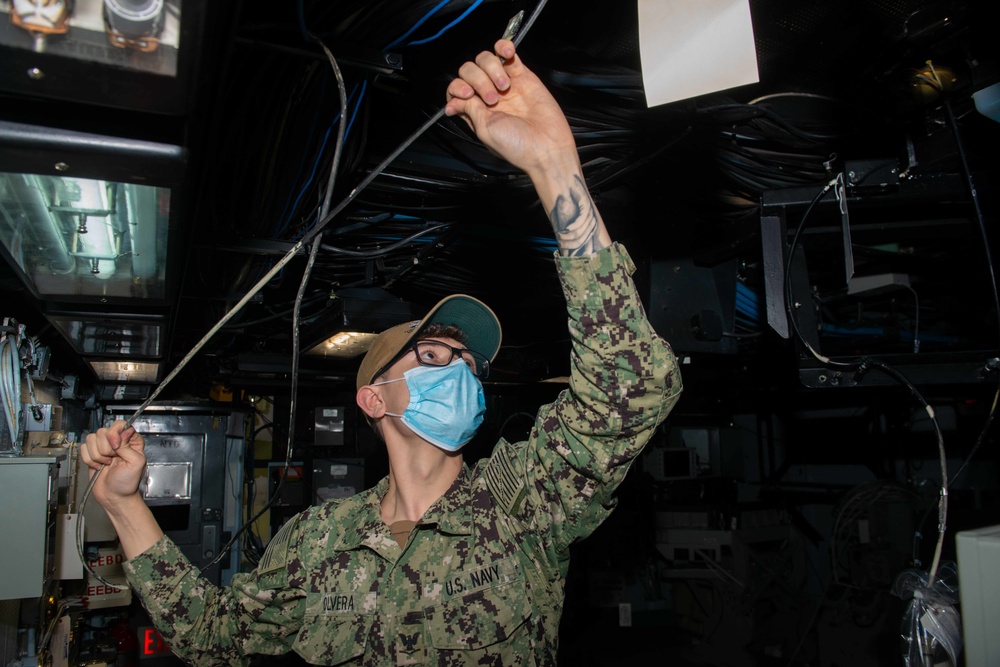 Sailor removes wire