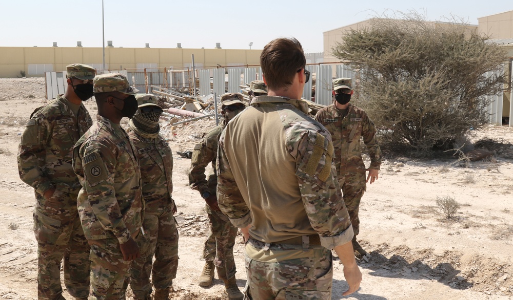 U.S. Army Soldiers learn about IEDs at IS 21