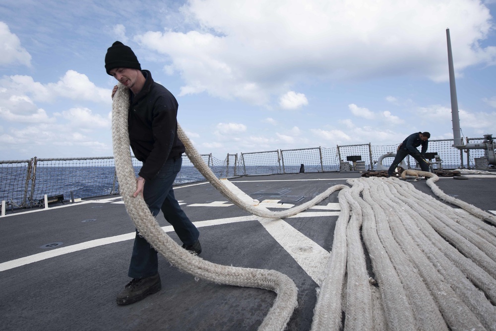Mitscher Conducts Routine Operations in U.S. Sixth Fleet
