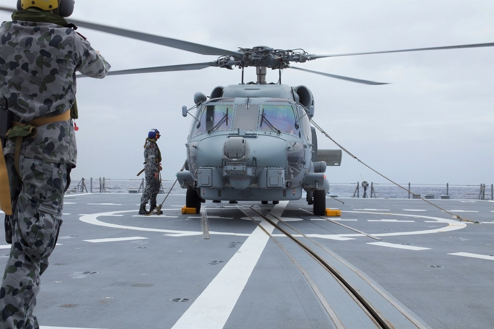 DVIDS - Images - Australian sailors launch Sea Hawk helicopters aboard ...