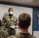 Sailor delivers a brief prior to an anti-terrorism training team drill
