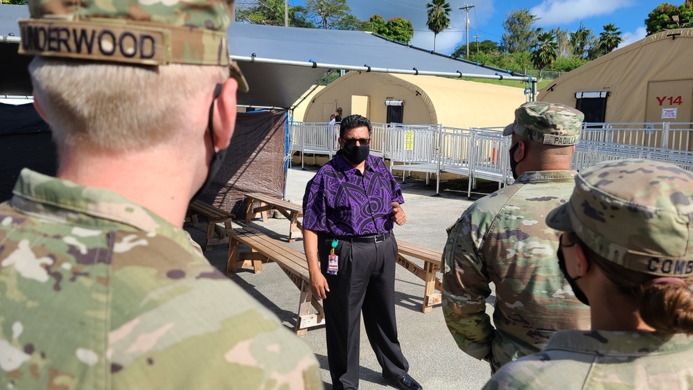 U.S. Army Medical Professionals Tour COVID-19 Vaccination Facility in Saipan