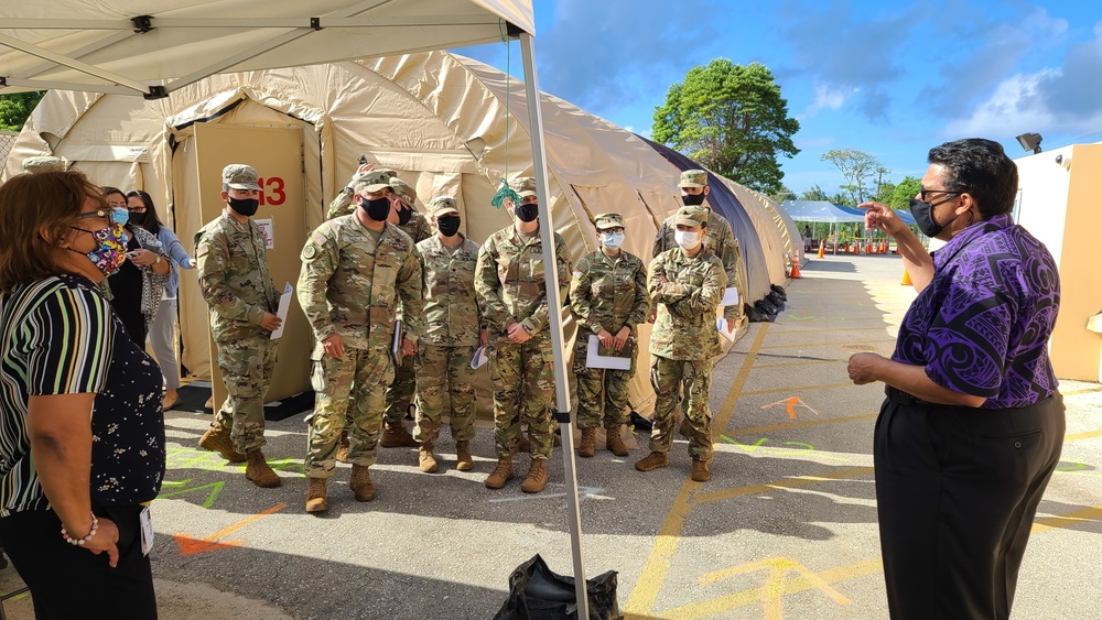 U.S. Army Medical Professionals Tour COVID-19 Vaccination Facility in Saipan