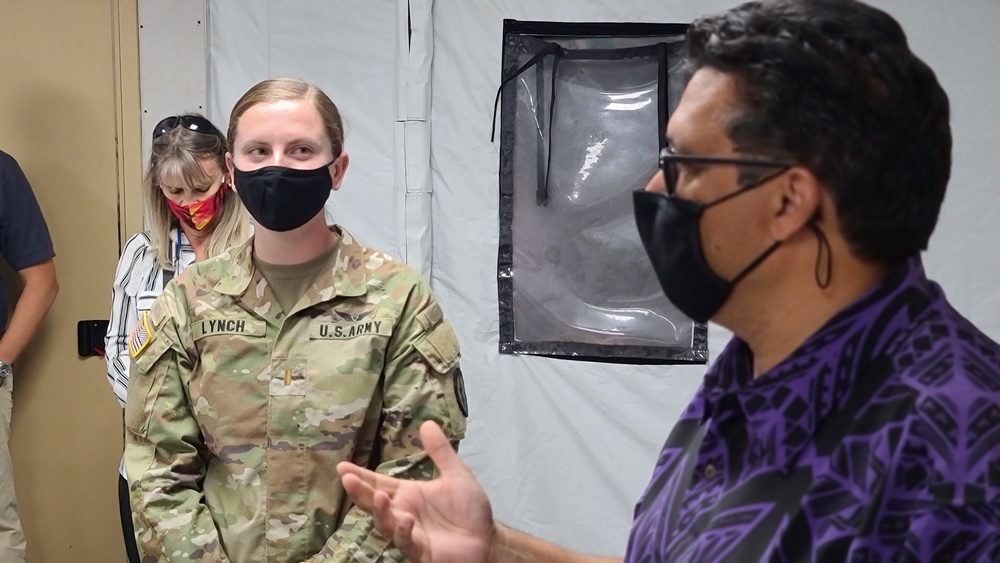 U.S. Army Medical Professionals Tour COVID-19 Vaccination Facility in Saipan