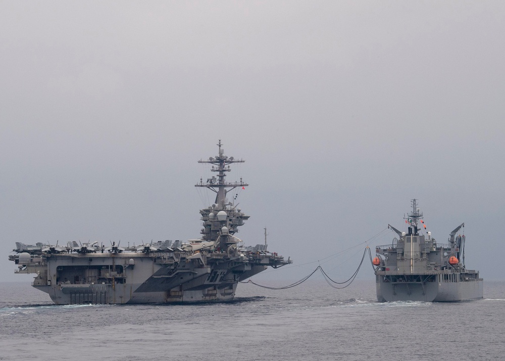 Theodore Roosevelt Carrier Strike Group RAS with Royal Australian Navy