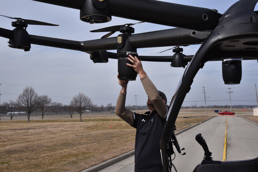 Installing battery packs on the Hexa from Lift Aircraft