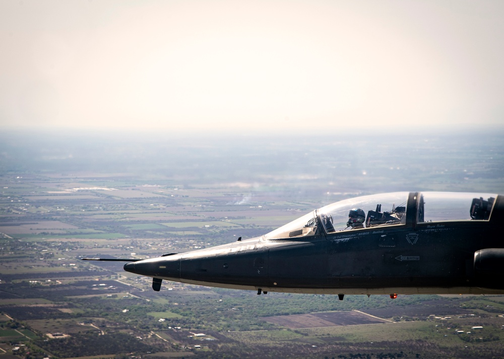 560th Flying Training Squadron Performs Missing Man Formation honoring Vientam POWs