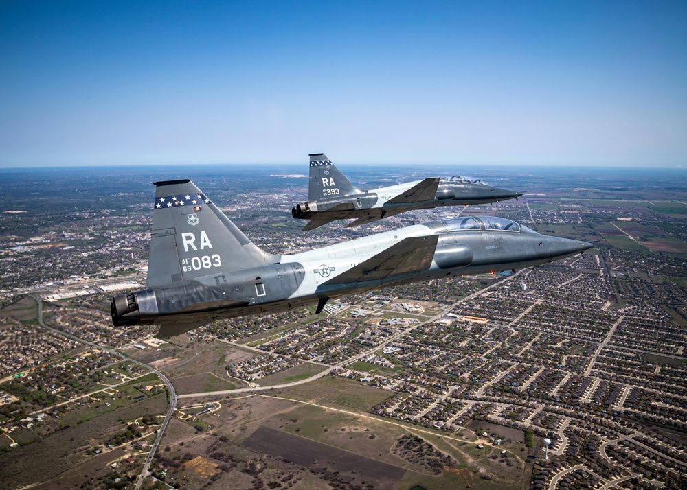 560th Flying Training Squadron Performs Missing Man Formation honoring Vientam POWs