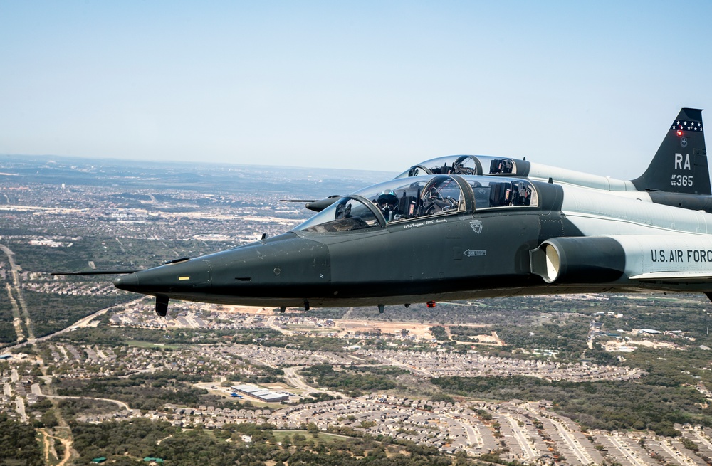 560th Flying Training Squadron Performs Missing Man Formation honoring Vientam POWs